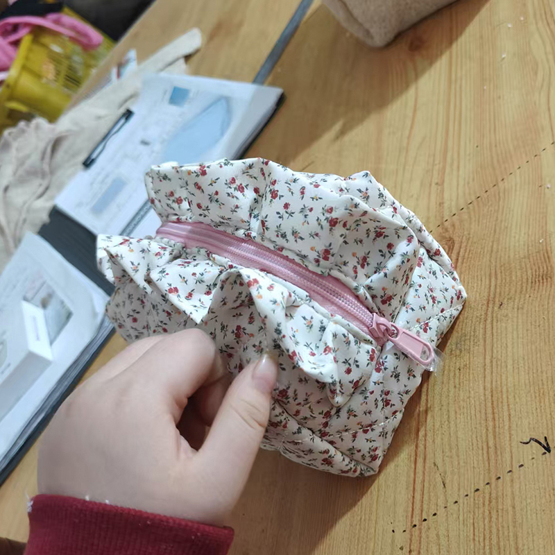 Lace makeup bag